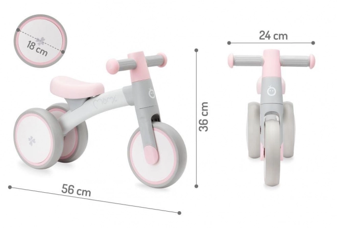 Løbecykel MoMi TEDI mini lyserød