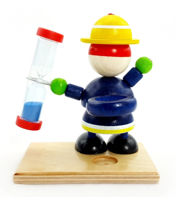 Timeglas med brandmand figur til børn