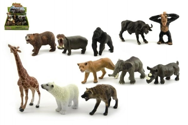 Safari ZOO dyr plast 10cm mix arter - 1 stk