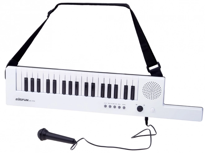 Elektronisk børnekeyboard med 37 tangenter, skulderrem og mikrofon BIGFUN