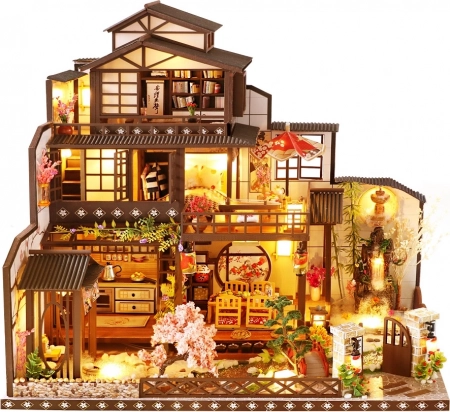 Miniature dukkehus Den Pragtfulde Kirsebærblomst-villa