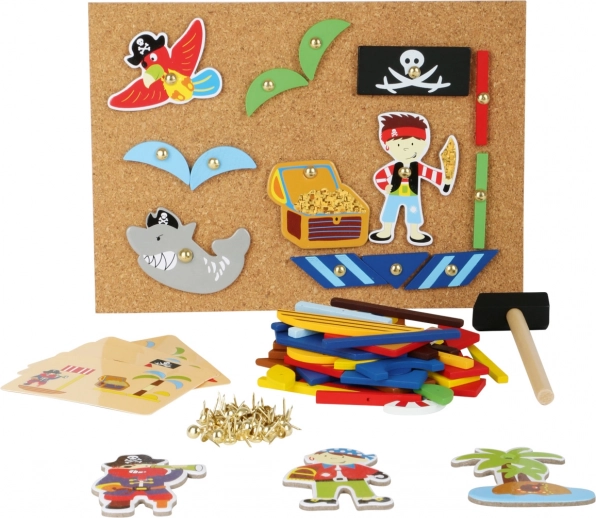 Træ-kreativt spil Pirater – hamresæt small foot