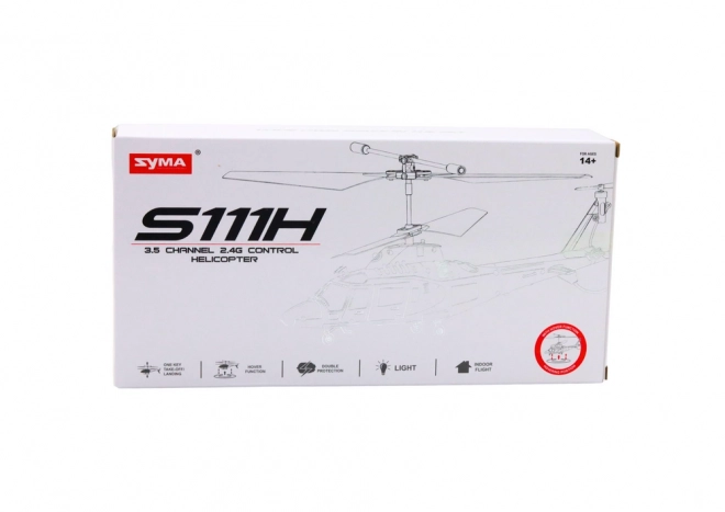 fjernstyret helikopter med gyroskop Syma S111H rød
