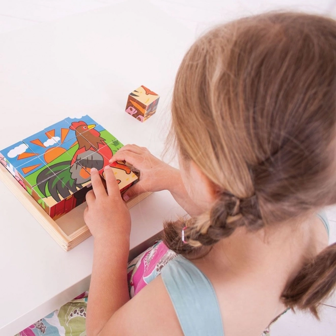 Bigjigs Toys Billedterninger gård