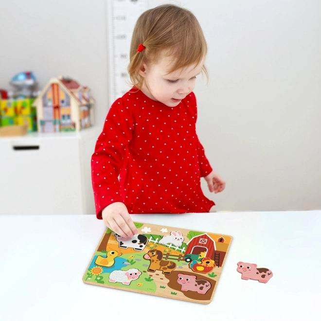 Indsættende puslespil Bondegård til børn fra 2Kids Toys