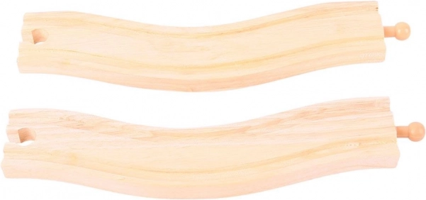 Buede skinner Bigjigs Rail 22 cm - 2 stk