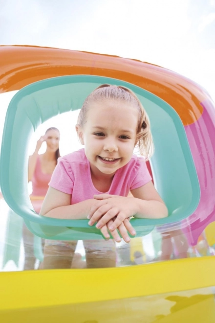 Oppustelig trampolin til børn