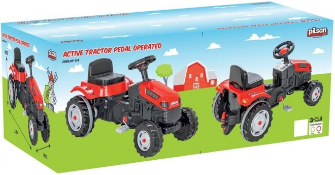 Traktor pedalrød