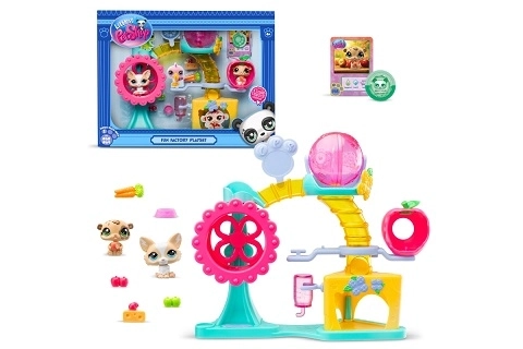 Littlest Pet Shop Sjov fabrik med 2 figurer