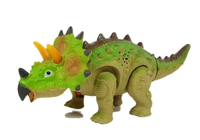 Batteridrevet dinosaur Triceratops grøn