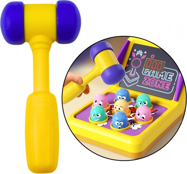 Dygtighedsspil Whack A Mole Automat Med Hammer Lys Lyde