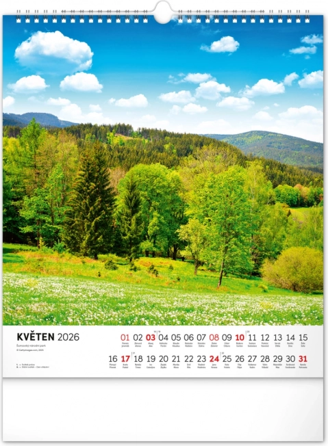 Vægkalender Šumava 2026
