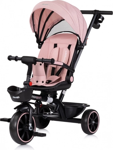 Chipolino trehjulet cykel med kaleche Max Sport 2-i-1 rosa