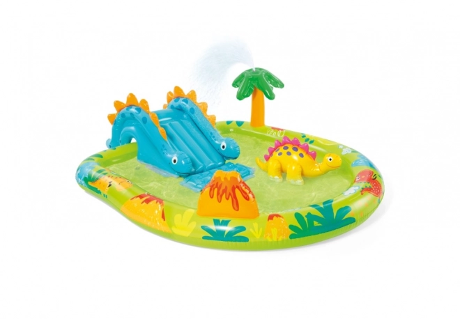 Oppustelig legestation dinosaur