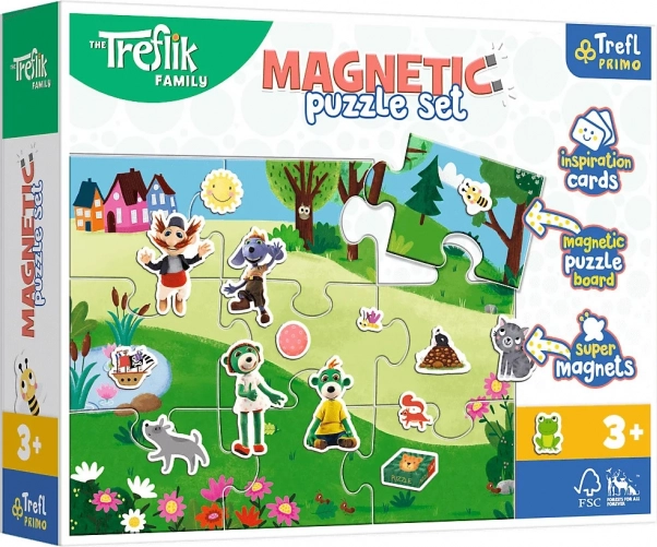 Magnetisk puslespil Trefliks dag for børn fra 3 år