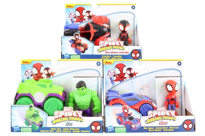 Køretøj og figurer til Spider-Man eventyr