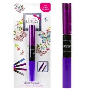 Lukky 2-i-1 mascara og glitter til øjenvipper, lilla