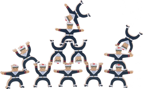 Træ-stablefigurer Søfolk