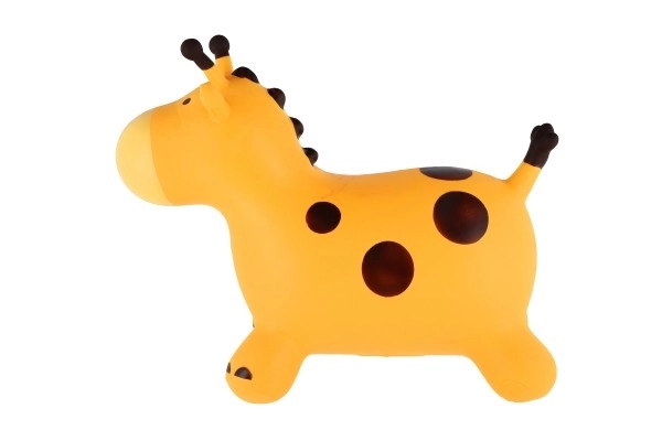 Hoppegynge Giraf - Gummi, Pastellyserød