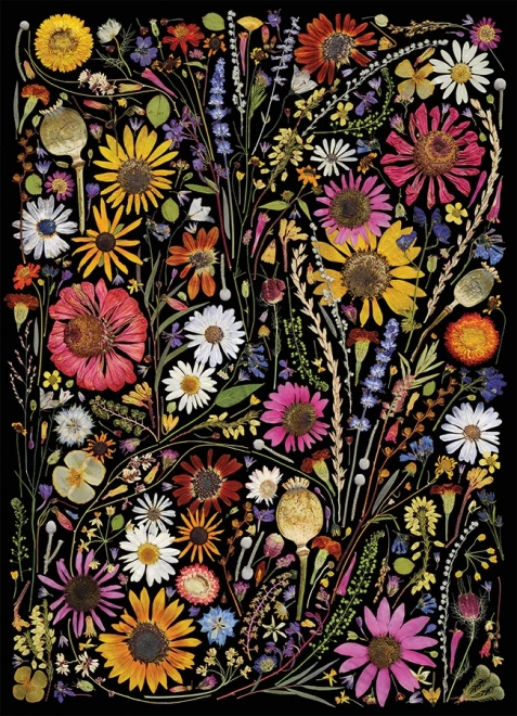 Cobble Hill Puslespil Pressede Blomster: Lykke 1000 Brikker