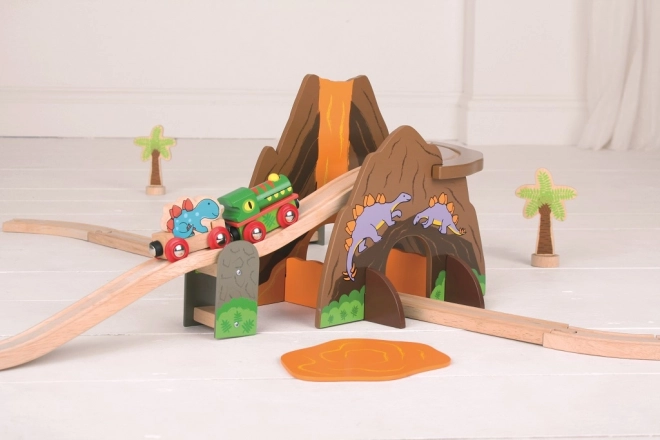 Bigjigs Rail Trætogbane Dinosaurer