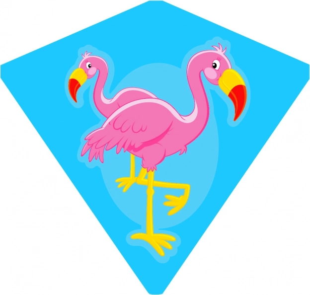 Flyvende drage flamingo 68 x 73 cm - tjekkisk emballage