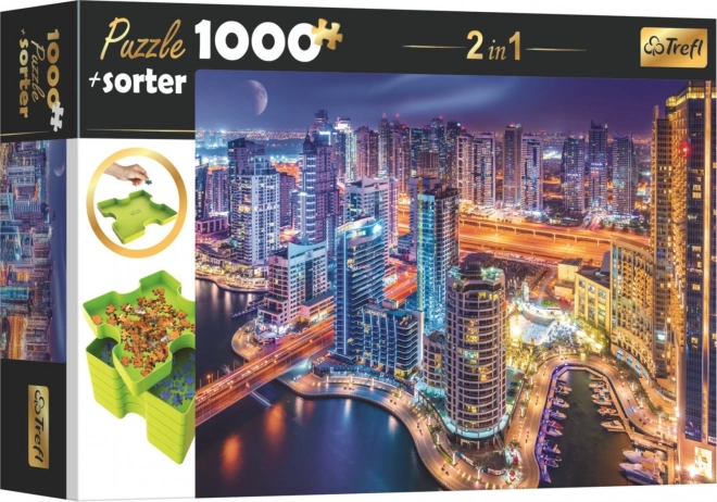 Trefl puslespil med sorteringssæt 2-i-1 Nattens Dubai 1000 brikker