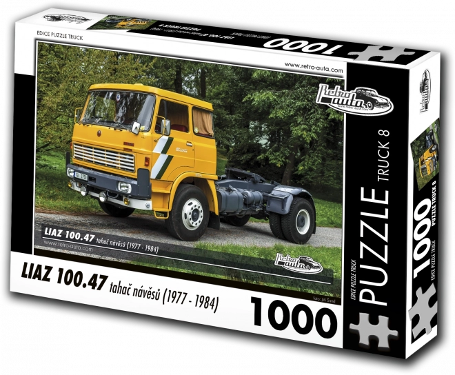 Puslespil Retro-biler Truck LIAZ 100.47 sættevognstrækker (1977–1984) – 1000 brikker