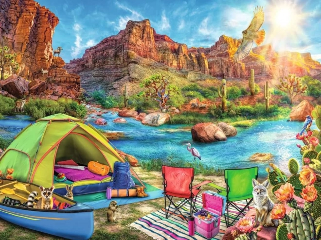 Puslespil RAVENSBURGER Camping i kløften 1500 brikker