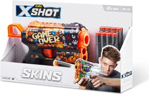 X-Shot Skins Flux – skumpistol Game Over (8 pile)