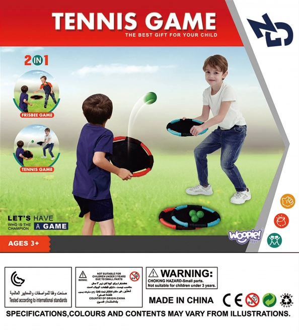 Woopie færdighedsspil 2-i-1 tennis frisbee
