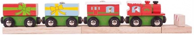 Bigjigs Rail jule togsæt med skinner