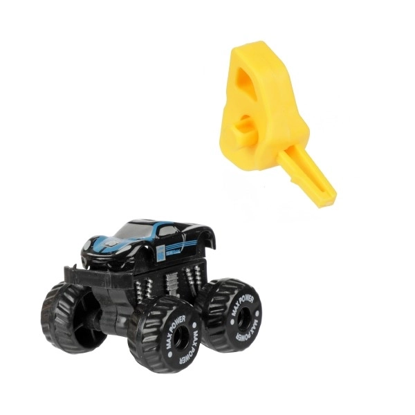 Auto terræng mini med starter plast 4cm i plastæg 5x10cm 12 stk i æsken
