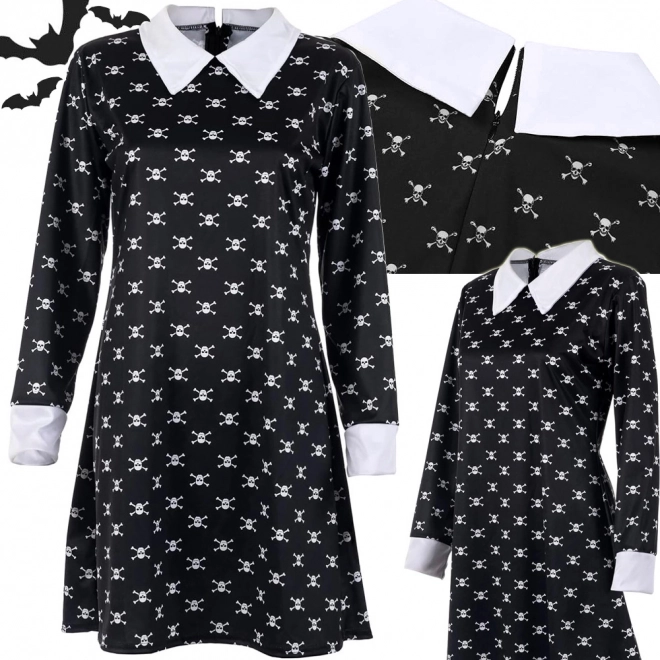 Halloween kostume Wednesday Addams til børn