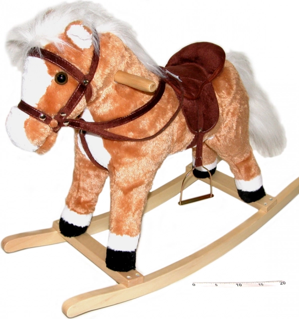 Gyngende hest med effekter brun