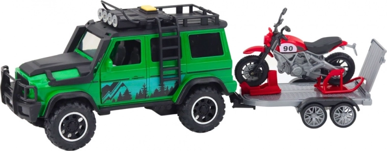 Aftagelig trailer med læsserampe