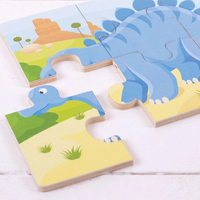 Bigjigs Toys Puslespil 3v1 dinosaurer