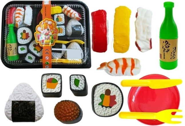 Børnesæt til sushi med bestik og tilbehør (27 dele)