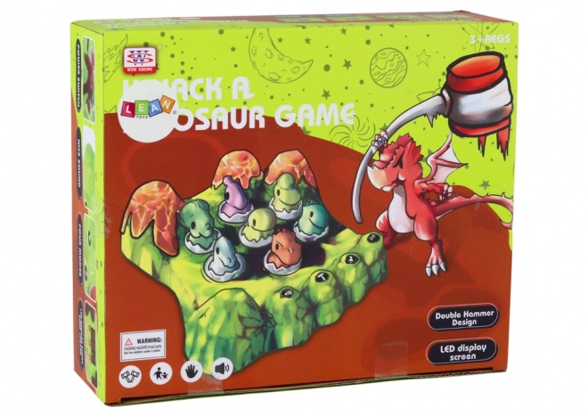 Dinosaurspillet for muldvarpeslagning med to hammere