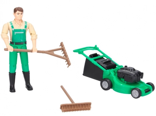 Bruder BWORLD Gårdhaveejer med plæneklipper og tilbehør