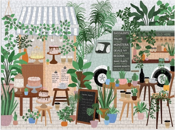 Puslespil Botanisk café 1000 brikker GALISON