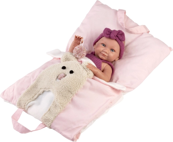 Realistisk babydukke Llorens Pige - fuld vinylkrop, 40 cm