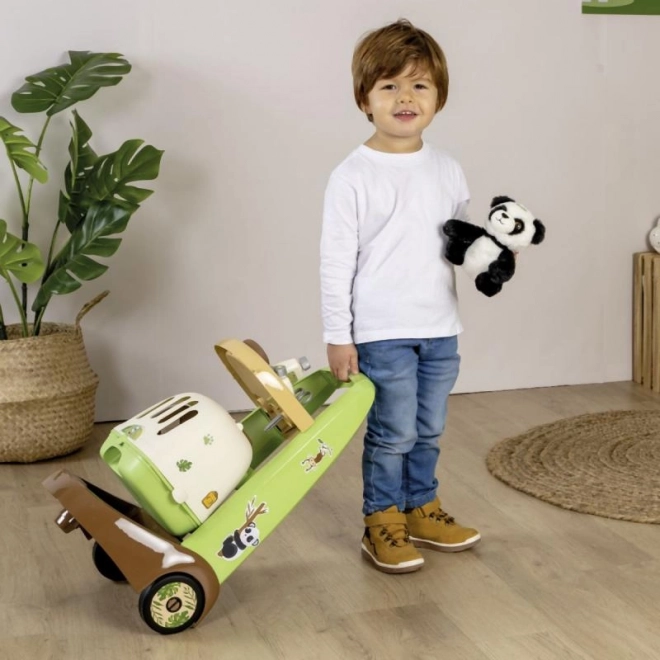 Dyrlægevogn med panda og transportboks 2i1