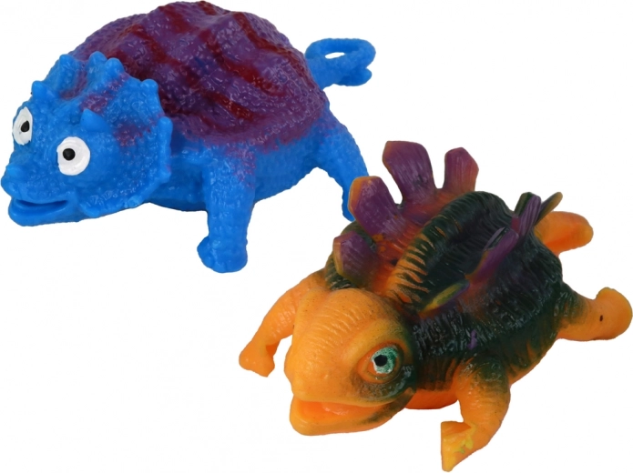 To glade dinosaurlegetøj