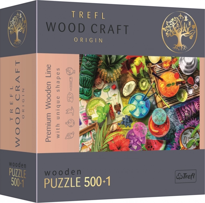 Puslespil Farverige cocktails TREFL Wood Craft Origin 501 brikker