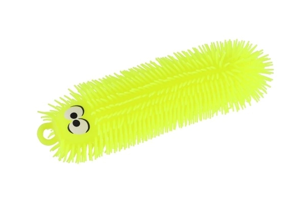 Antistress silikone larve 30cm med batteri og lys i 4 farver i pose 12 stk i kasse