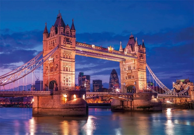 Puslespil 1000 brikker - Tower Bridge om natten