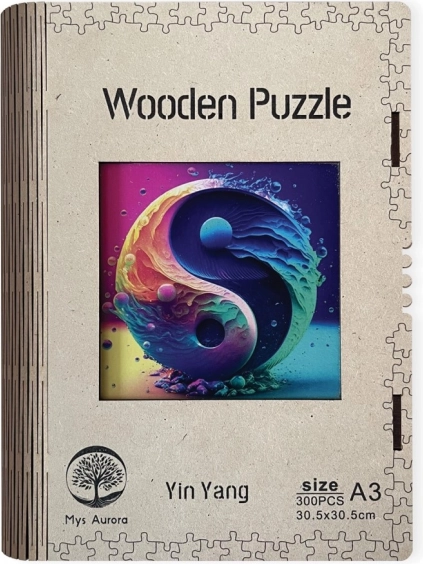 Træpuslespil Yin Yang