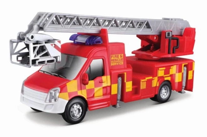 Brandbil med stige Bburago 1:43