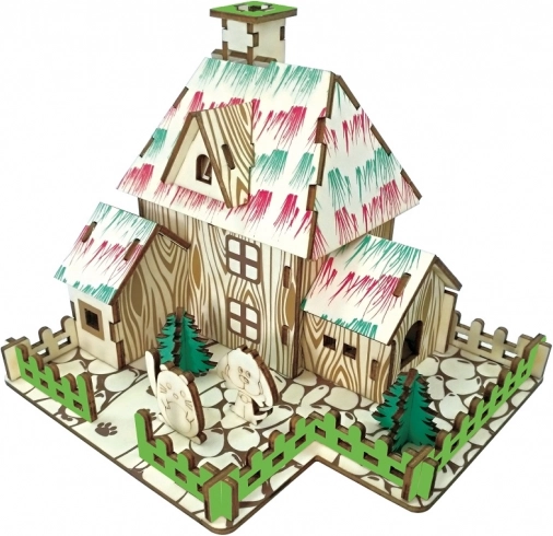 Træ 3D-puslespil Heksens Hytte WOODCRAFT
